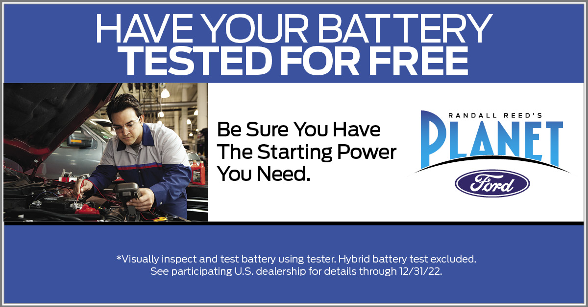 Free Battery check Planet Ford Houston Spring The Woodlands