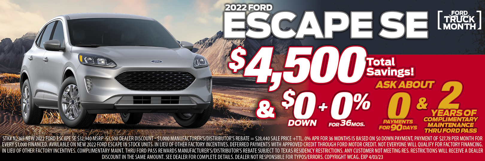 New Ford Escape Special Offers