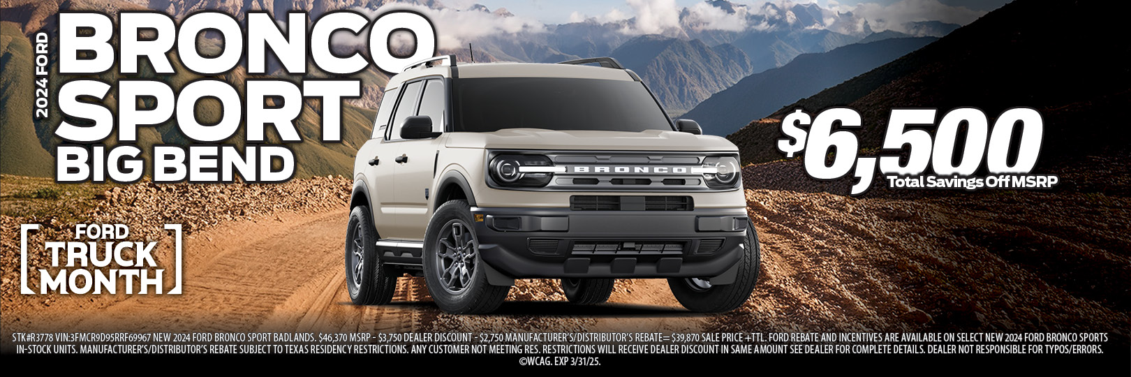 Houston Bronco Sport Special | Planet Ford Spring
