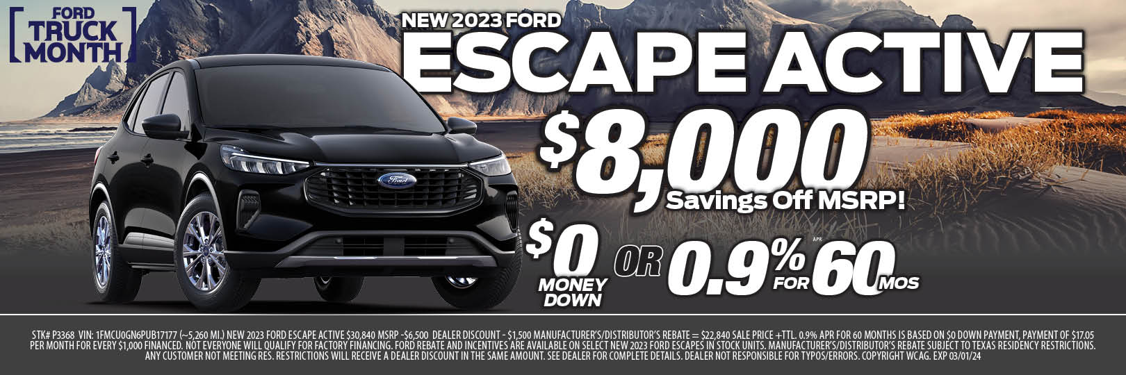 Ford Escape Special Savings