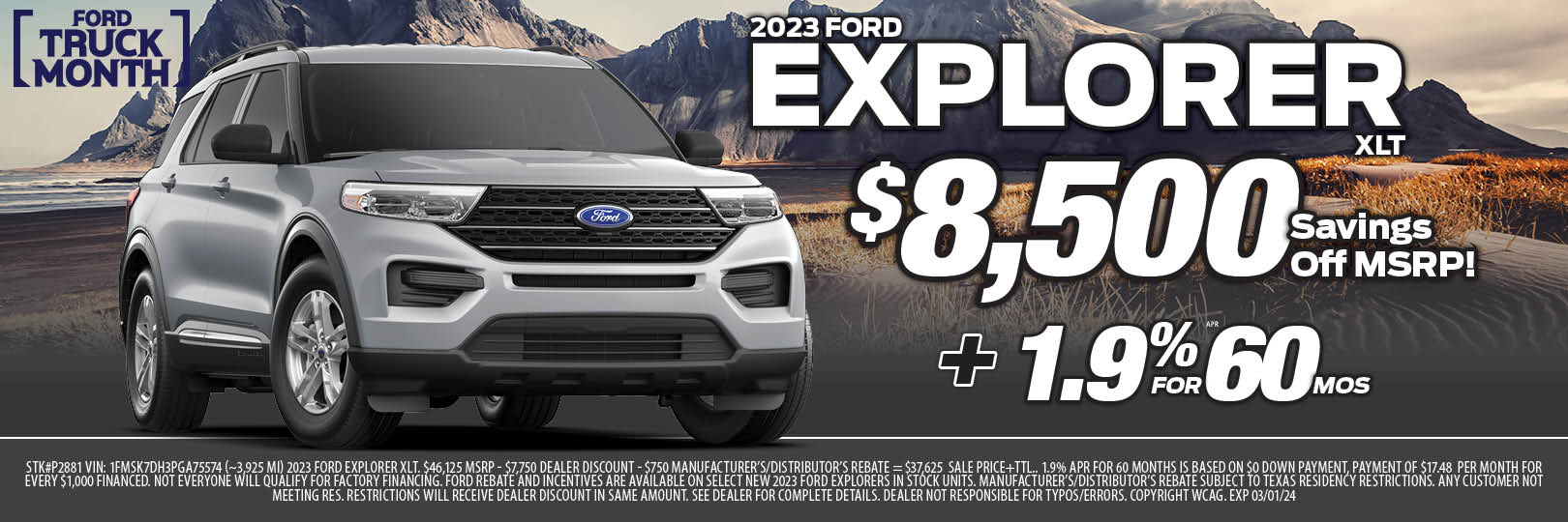 Planet Ford New Explorer Savings Houston Dealer