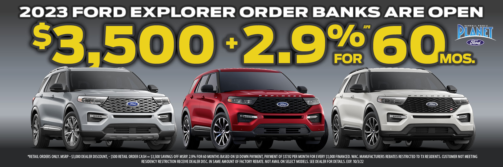 Order New Ford Explorer Special Humble, Kingwood, Houston