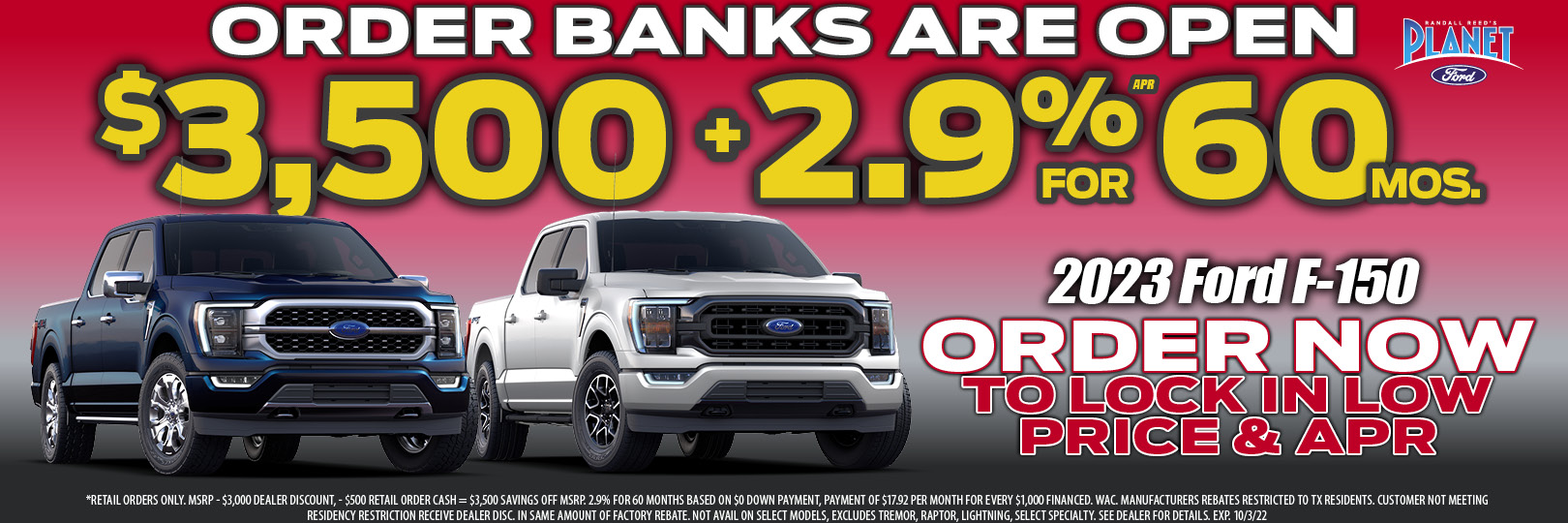 Order Ford F-150 at Planet Ford - Humble, Greater Houston